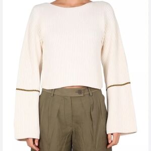 HELMUT LANG Linda Cropped Pullover Sweater Size S